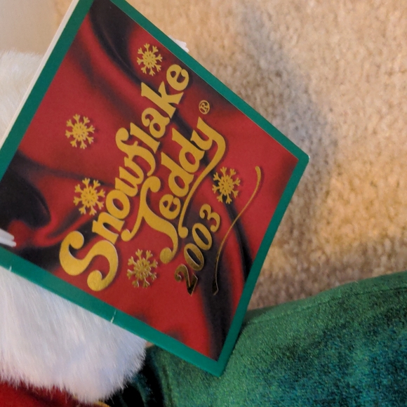 DanDee 2003 Christmas Snowflake Teddy Teddy Bear Vintage w/Tag attached - Picture 5 of 10